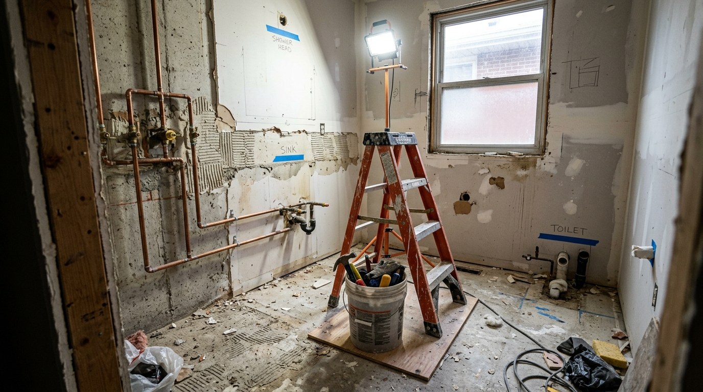 Badezimmer · Renovation · Vorher