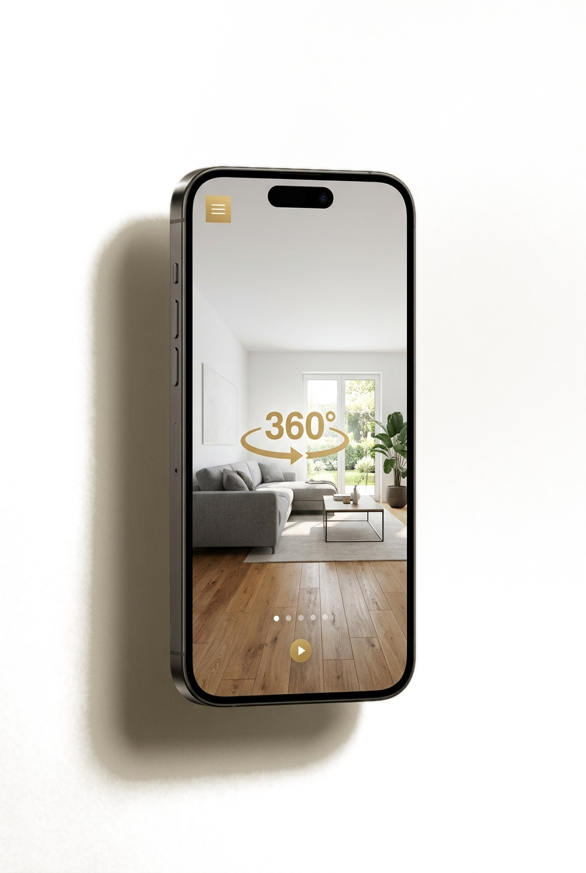 360°-Ansicht auf dem Handy — Live-Vorschau